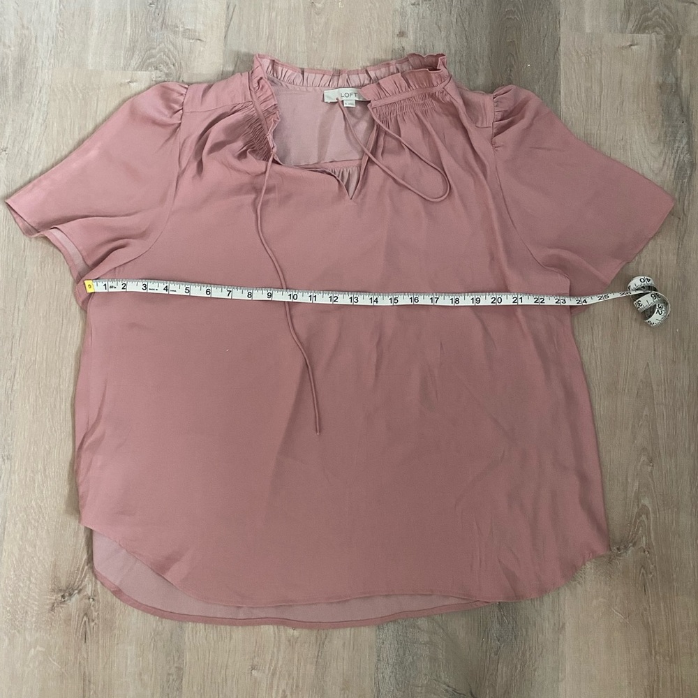 Loft Mauve Flutter Sleeve Nwt Xl - image 5